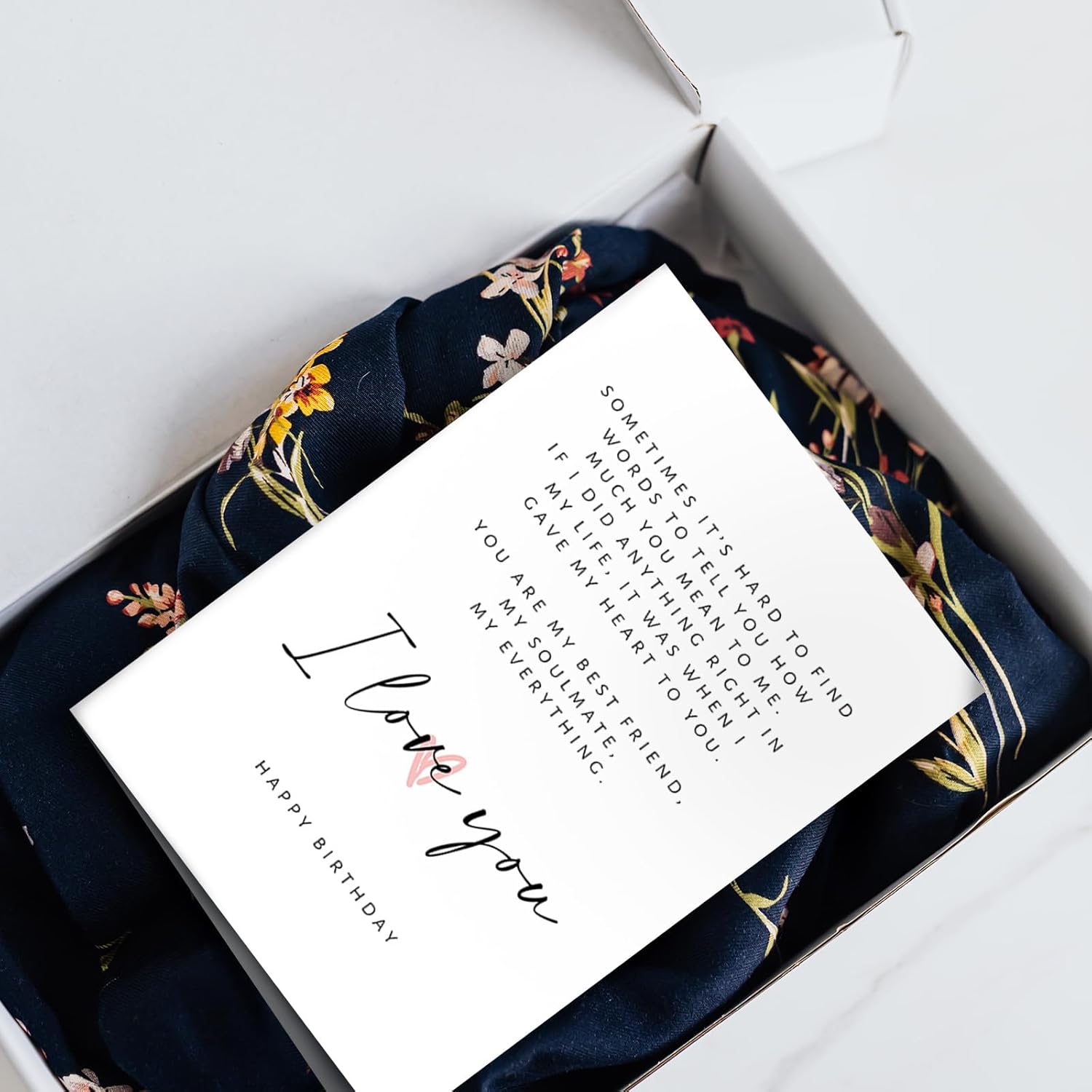 Tarjeta de poema de cumpleaños para él y ella, tarjeta de cumpleaños romántica para novio, novia, tarjeta de amor de feliz cumpleaños para pareja