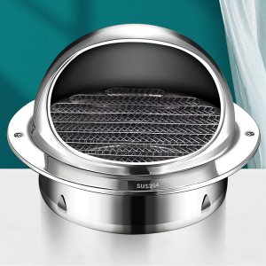 Tapón redondo de acero inoxidable 304, salida de aire de pared exterior, campana extractora de tubo de escape, tapa de lluvia de chimenea, tapa Tapón redondo de acero inoxidable 304, salida de aire de pared exterior, campana extractora de tubo de escape, tapa de lluvia de chimenea, tapa