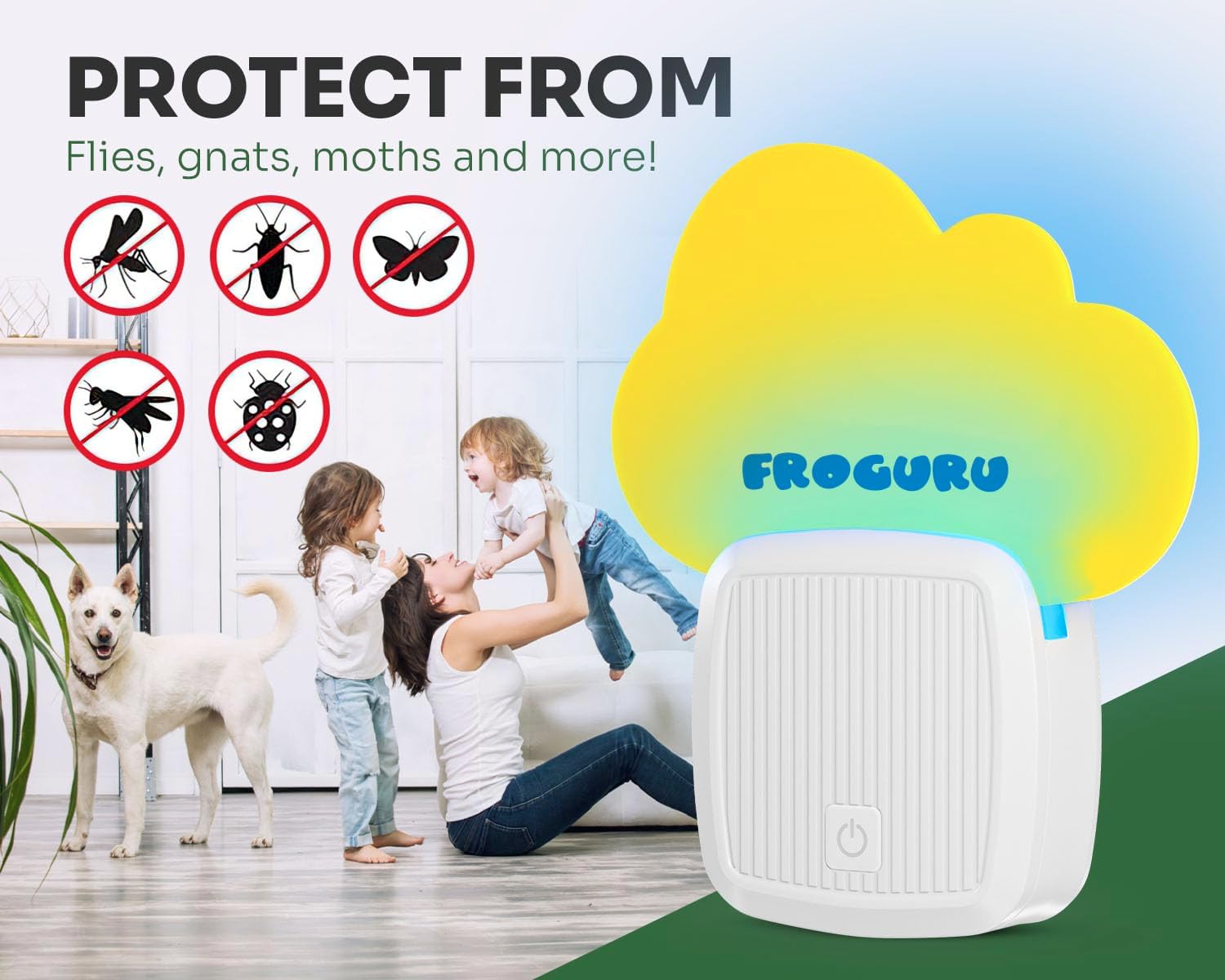 Trampa para moscas para interiores con 14 recambios adhesivos (paquete de 2) – Trampa para moscas de interior fácil de usar sin olor para el hogar
