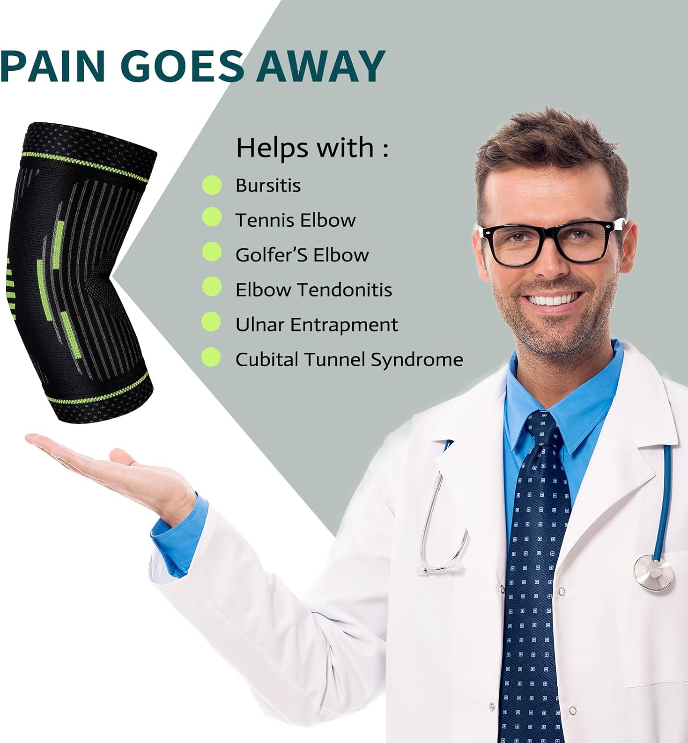 Codera de cobre, manga de compresión de codo, codo para tendinitis y codo de tenista, golfistas, artritis, bursitis. Alivio del dolor de codo,