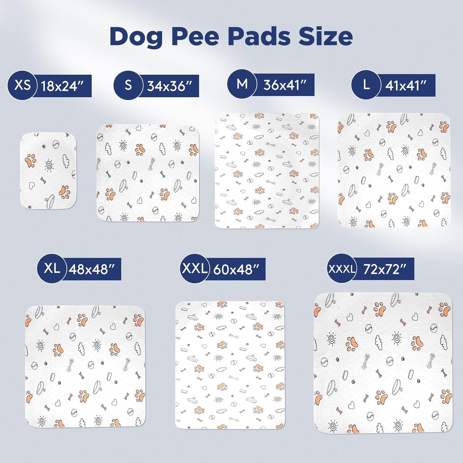 Almohadillas lavables para orina de perros, extra grandes de 60 x 48 pulgadas, súper absorbentes, reutilizables, para entrenamiento, 100%
