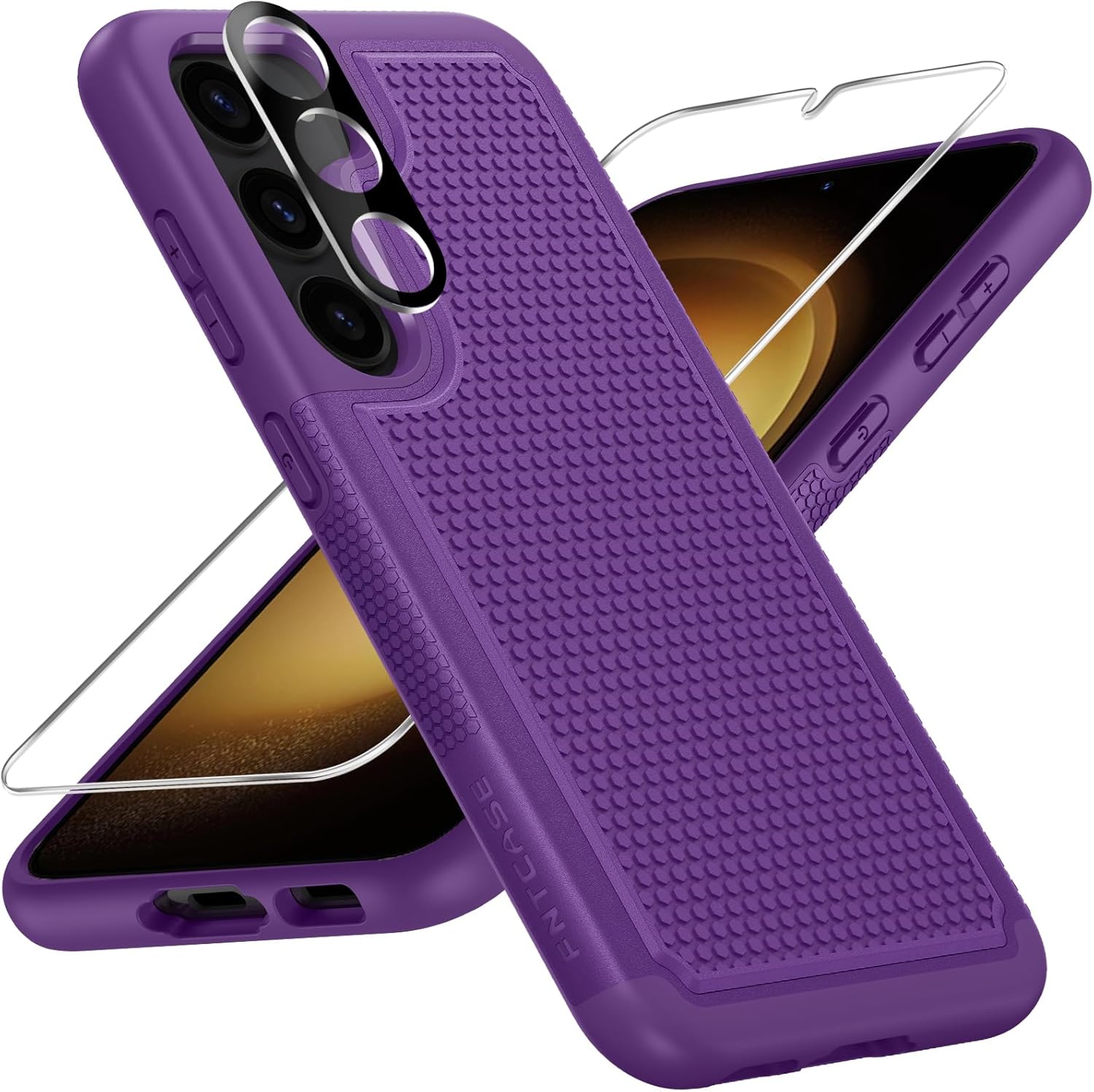 FNTCASE Funda para Samsung Galaxy S23 funda protectora de doble capa resistente para teléfono celular, a prueba de golpes, con textura