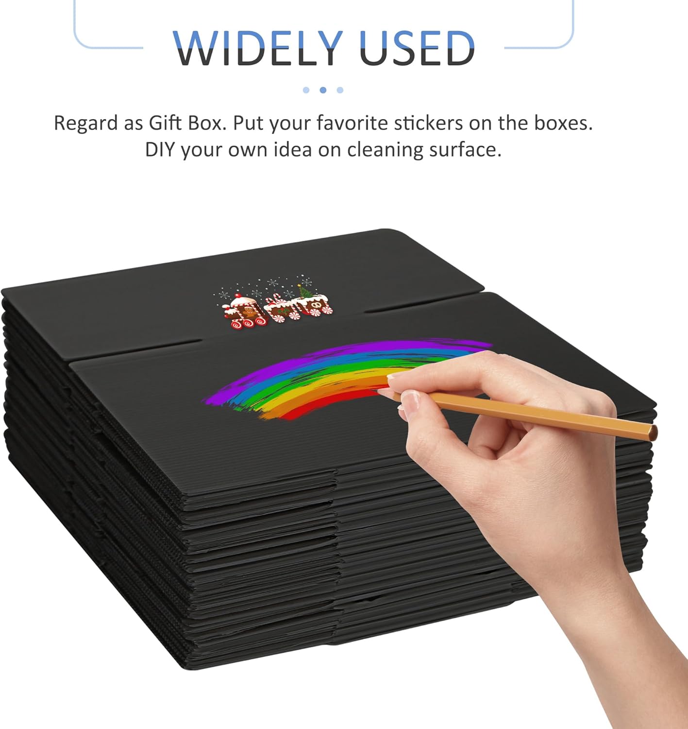 WHYNONAP Juego de 25 cajas de envío de 8 x 6 x 4 pulgadas, cajas de envío de plástico pequeñas para embalaje de pequeñas empresas, cajas de cartón