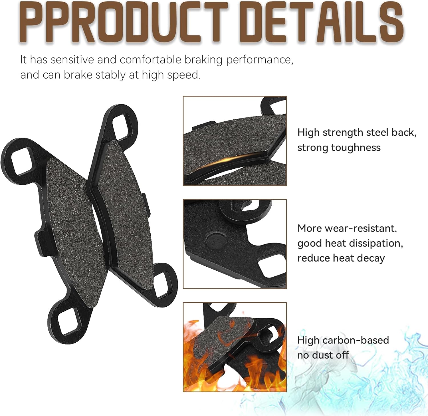 SOLLON Pastillas de freno delanteras y traseras para Polaris RZR 800 2008-2014 RZR S 800 RZR 800S 2009-2014 RZR 570 2012-2015