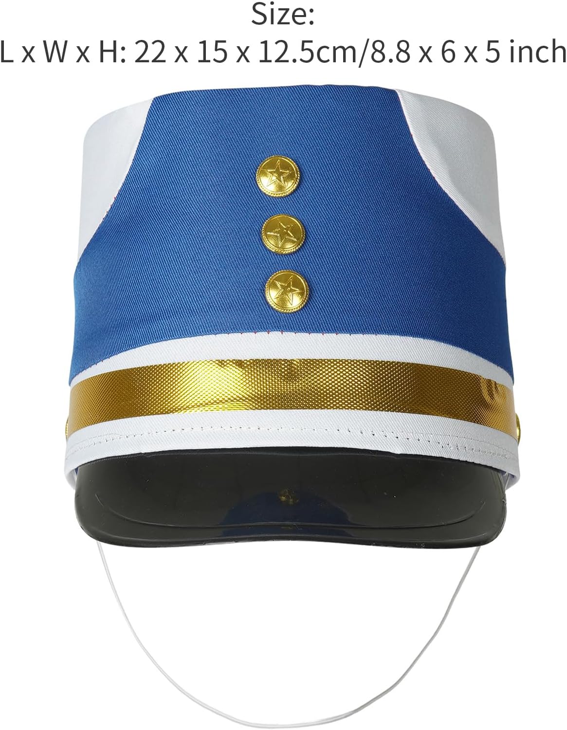 Sombrero Majorette para niños, sombrero de soldado de juguete, sombrero de banda de tambor, sombreros de batería para niño y niña, sombrero de
