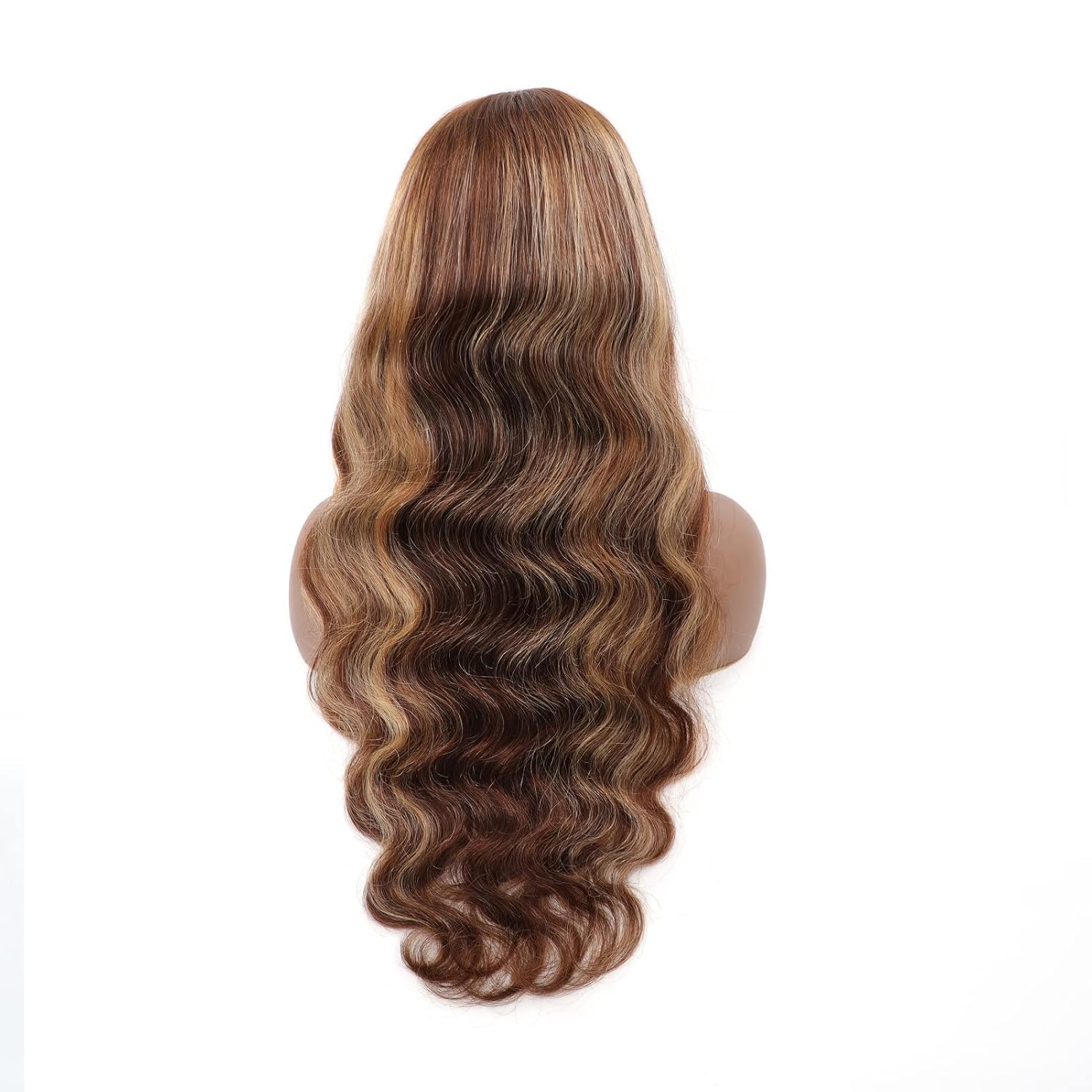 BLY Pelucas de cabello humano con encaje frontal transparente HD de 13 x 4, densidad del 250 %, peluca de cabello humano con reflejos degradados, 24