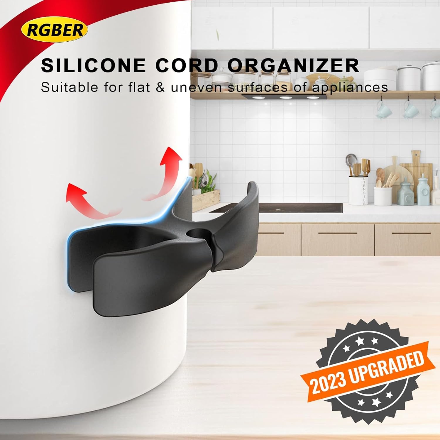 Organizador de cables de electrodomésticos de cocina, soporte de cable, envoltorios de alambre, enrollador de acordes para enchufe, ocultador de