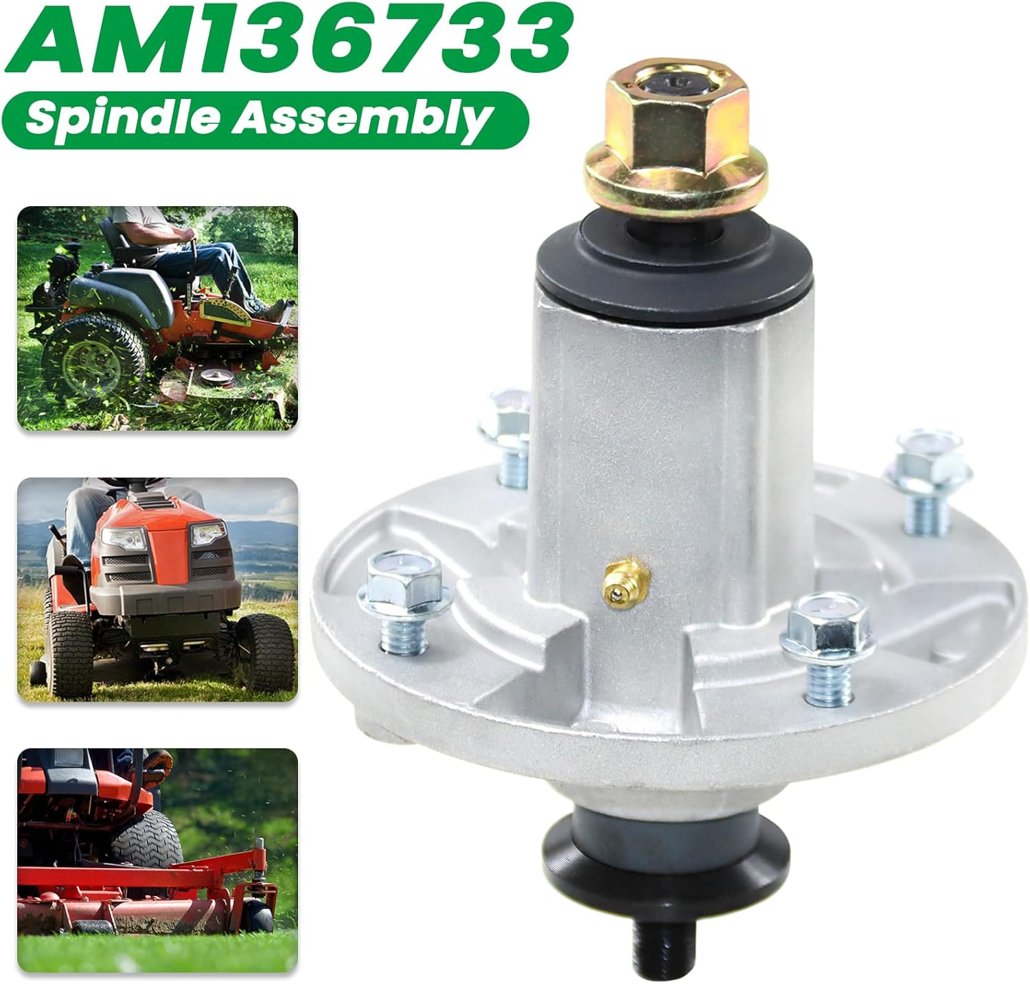 AM136733 – Conjunto de husillo para John Deere AM143469, AM143469 John Deere AM137097, John Deere Z225 husillo para John Deere X300 X300R X304 X310