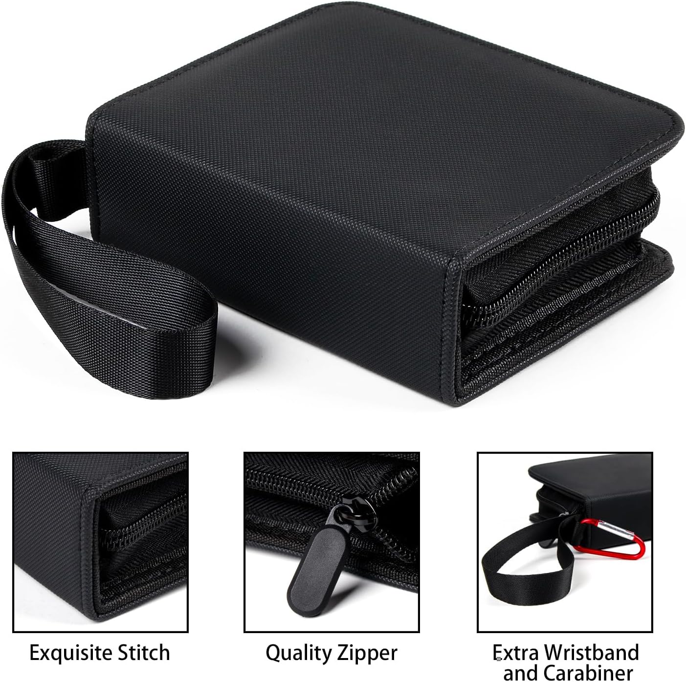 GEAoffice Carpeta de tarjetas coleccionables de 1 bolsillo, 80 bolsillos pequeños con 40 fundas extraíbles, 80 bolsillos superiores para TCG, MTG,