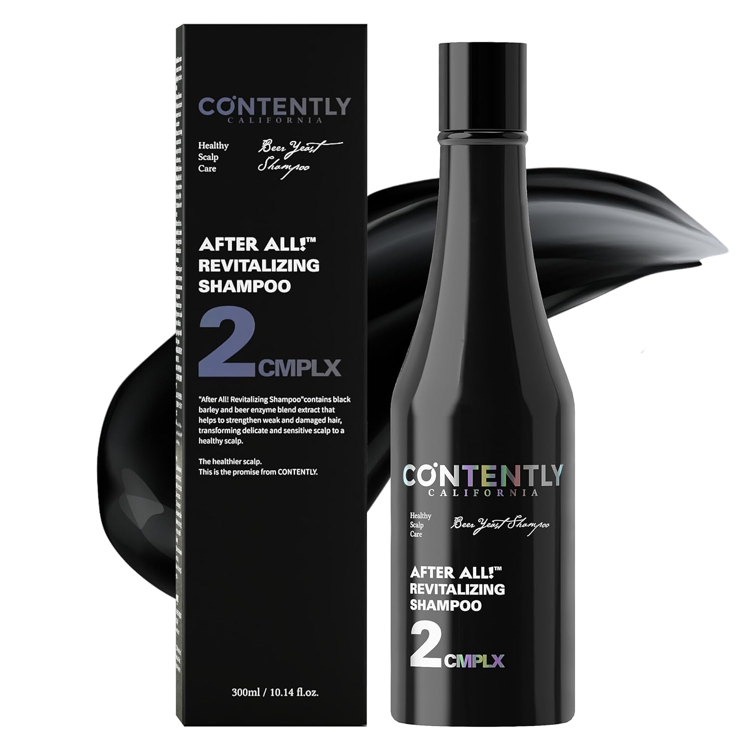 Contently Después de todo! Champú revitalizante 10.14 onzas líquidas Champú voluminizador para el cuero cabelludo más fuerte y saludable rico en