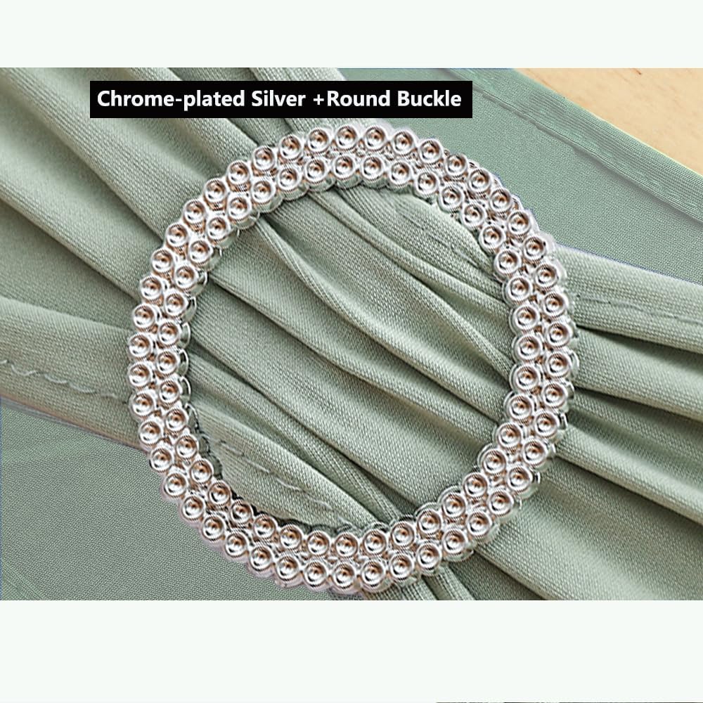 50 bandas de silla verde salvia para ceremonia de boda, bandas elásticas para sillas para fiestas, banquetes, temas, hoteles, restaurantes, eventos,