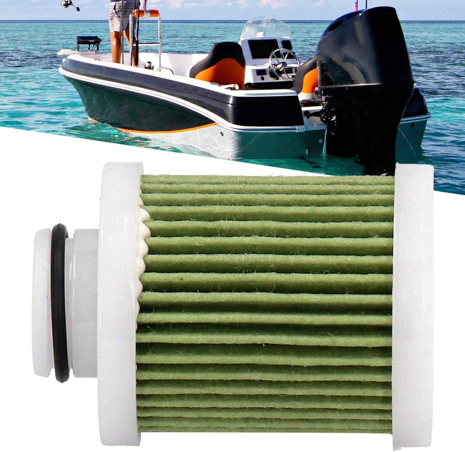Cartucho de filtro de combustible, 1541292J00 Cartucho de filtro de combustible de alto caudal apto para Suzuki Yacht Motor Fueraborda Autoparte