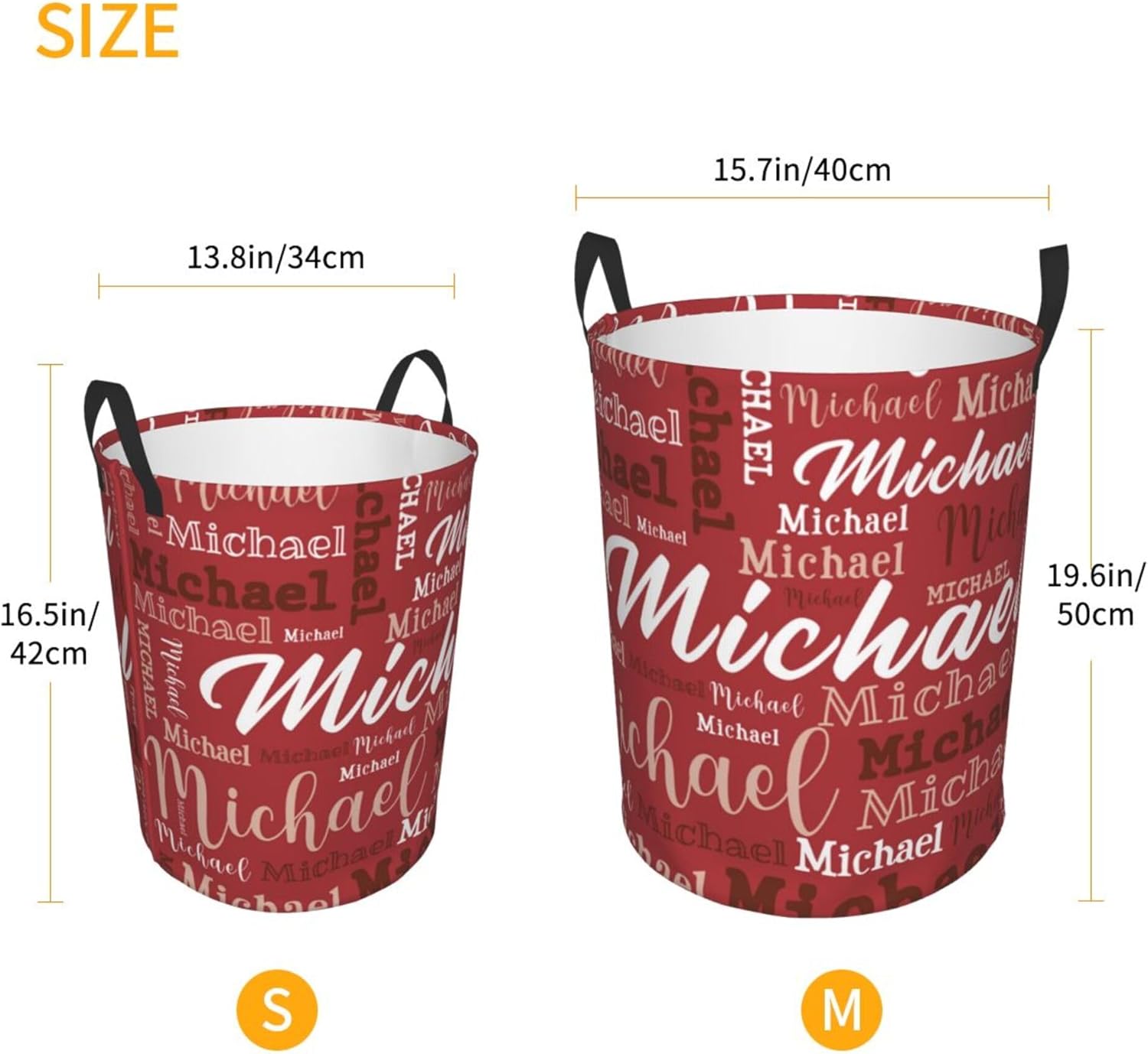 Cesta de lavandería con nombre personalizado, canasta impermeable personalizada con nombre, organizador de almacenamiento de ropa personalizado,