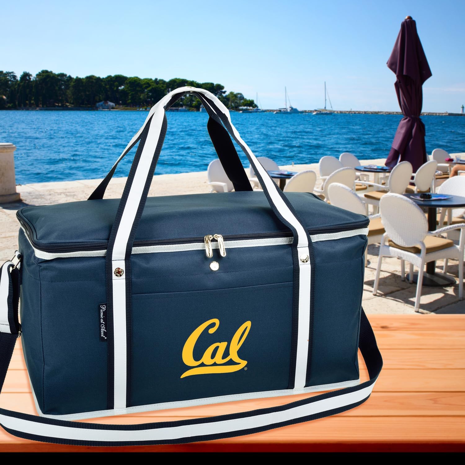 California Berkeley – Hielera semirígida plegable a prueba de fugas con licencia de Golden Bears para 64 latas, diseñada y aprobada por calidad en