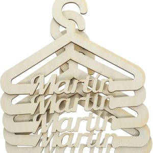 Didiseaon Perchas de madera antideslizantes para niños, 5 unidades, para guardería, armario, organizador de armario para bebés, perchas de madera Didiseaon Perchas de madera antideslizantes para niños, 5 unidades, para guardería, armario, organizador de armario para bebés, perchas de madera