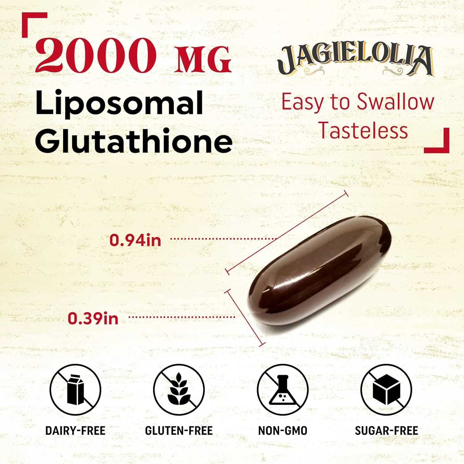 Glutatión liposomal 2000 mg con L-serina, L-glicina y sulforafano  Formulación única de L-glutatión activo para mejorar la absorción  Domina