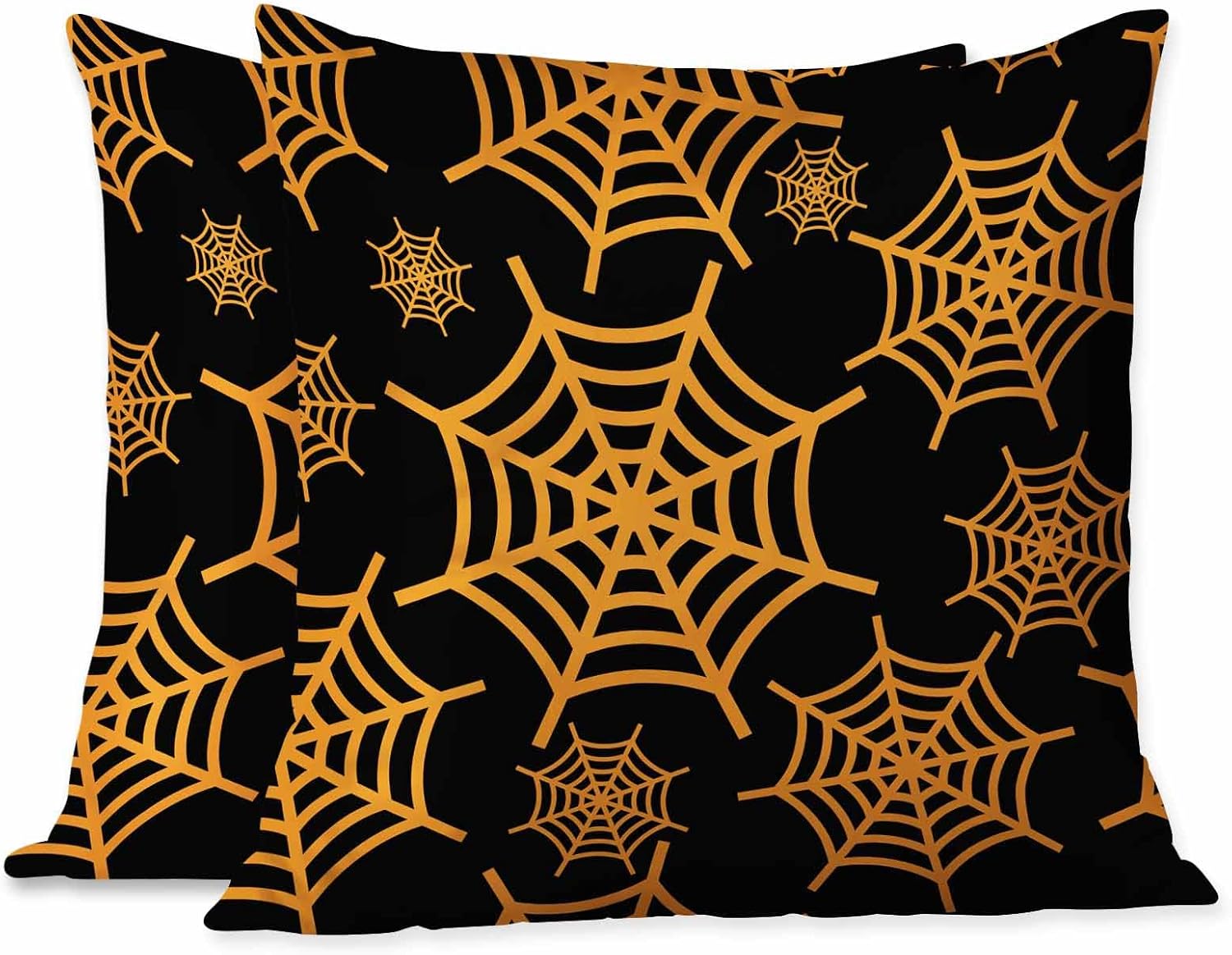 Beabes Fundas de almohada cuadradas de 18 x 18 pulgadas para decoración de telaraña de Halloween, para hombres y mujeres, para sofá, dormitorio,