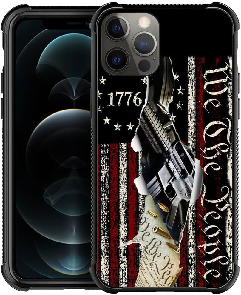 DJSOK Funda compatible con iPhone 11 Pro Max, clásica bandera estadounidense independiente 1776 We The People para iPhone 11 Pro Max, fundas para