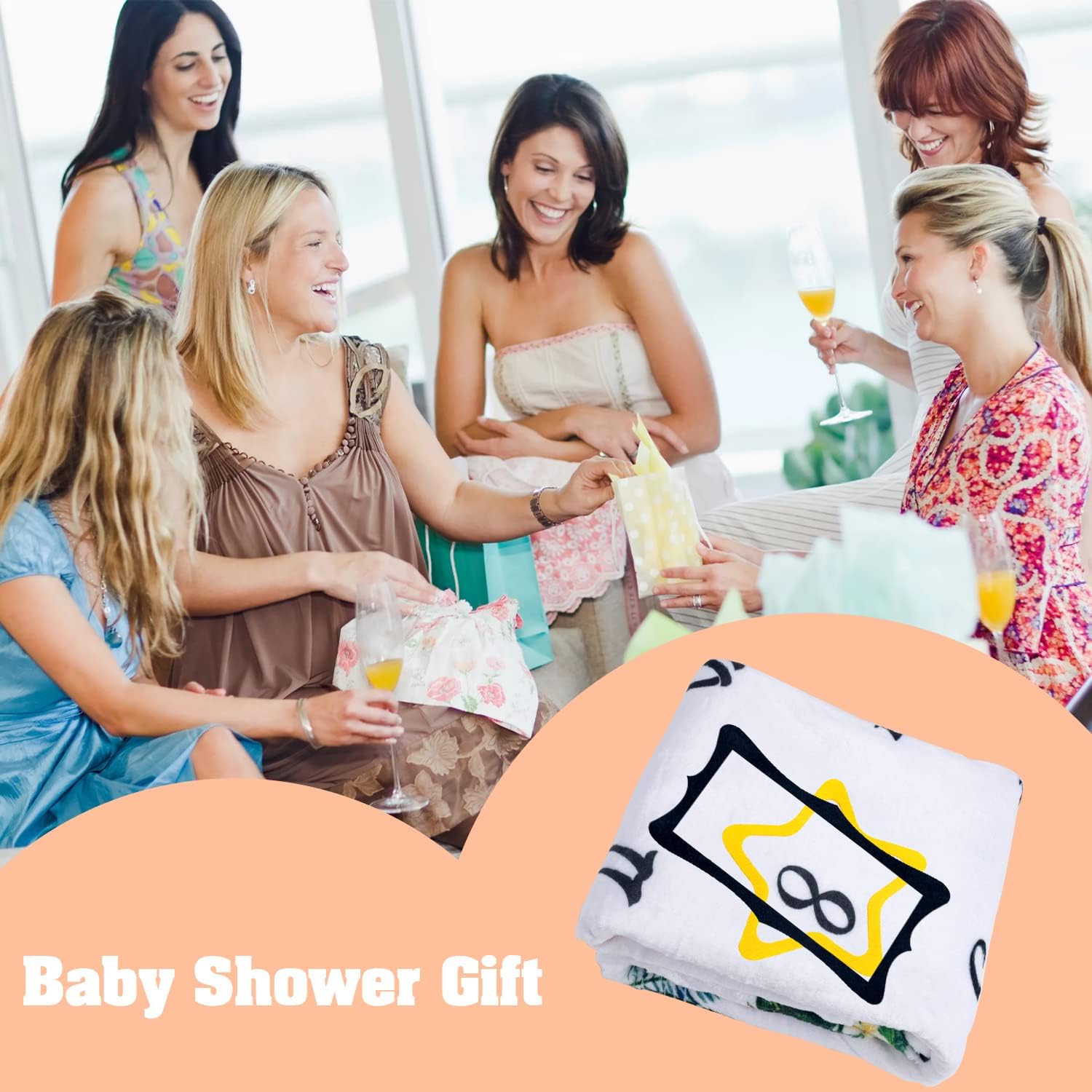 Manta de hitos para recién nacidos, manta de jirafas de 60 x 40 pulgadas, para regalos de baby shower, calendario de primer año, tabla de crecimiento