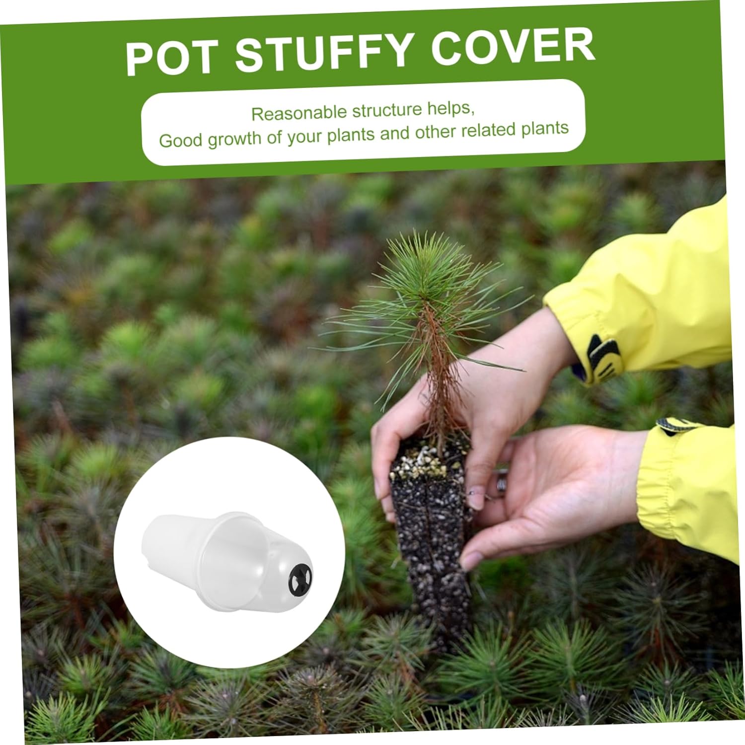Yardwe 6 piezas de cubierta de asfixia para suculentas, bandeja de plástico, para suculentas, cubierta protectora de plantas de plástico, bandejas
