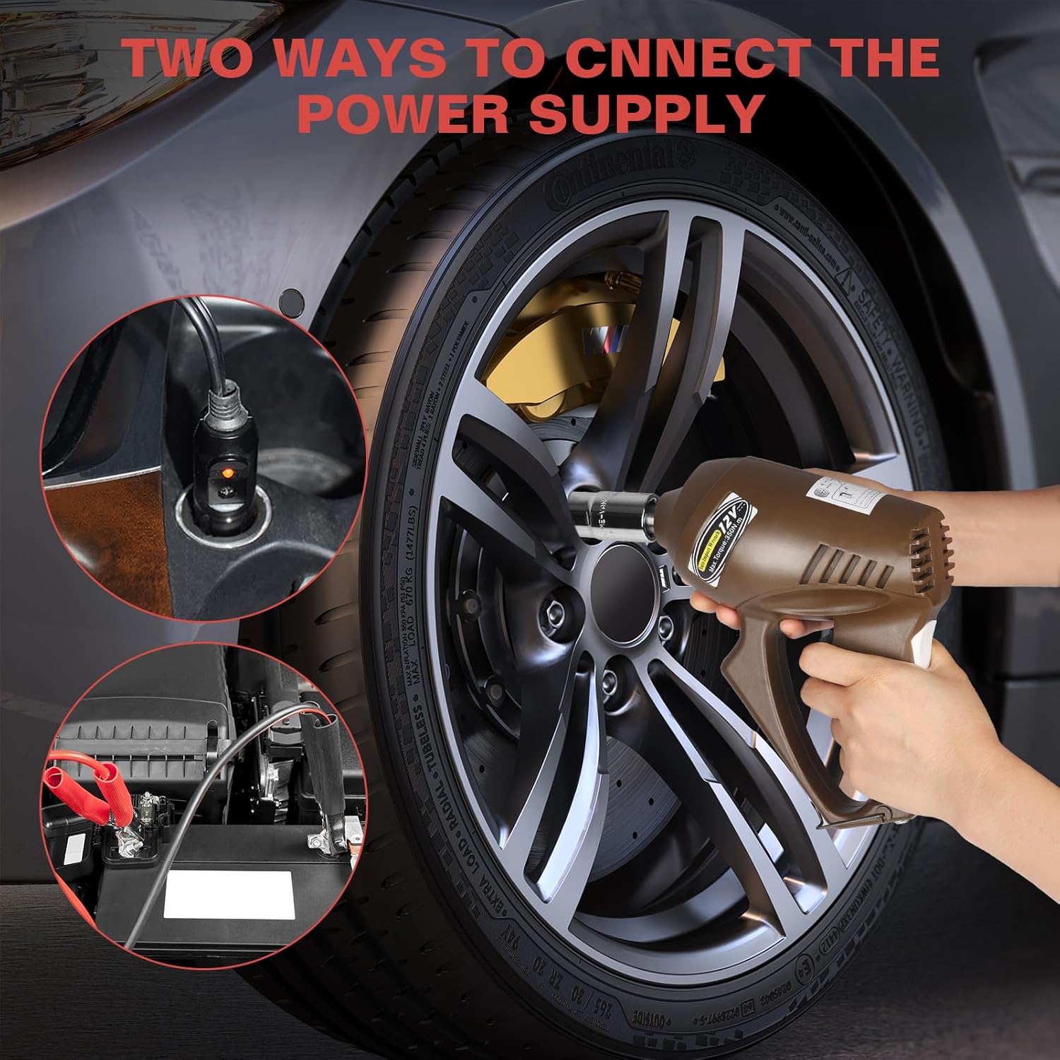 Gato eléctrico para coche de 3 toneladas, gato de tijera portátil eléctrico de 12 V, kit de gato eléctrico para coche con llave de impacto, gato de