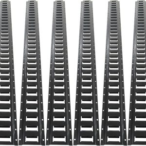 Pit Posse 11015BK-8 – Riel de amarre de pista E de 5 pies, rieles horizontales de acero – Fabricado en Estados Unidos – eTrack ajustable negro con Pit Posse 11015BK-8 – Riel de amarre de pista E de 5 pies, rieles horizontales de acero – Fabricado en Estados Unidos – eTrack ajustable negro con