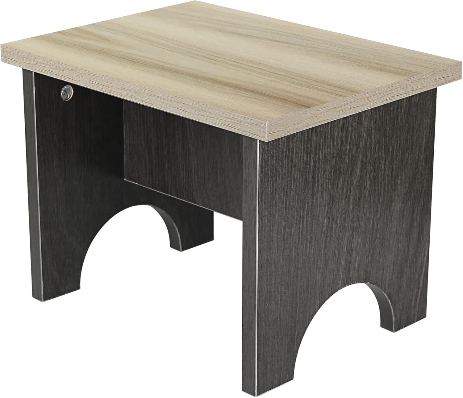 Ouya Taburetes de madera para niños y adultos, capacidad de 500 libras, taburete de cocina y baño, taburete de un solo paso con almohadillas