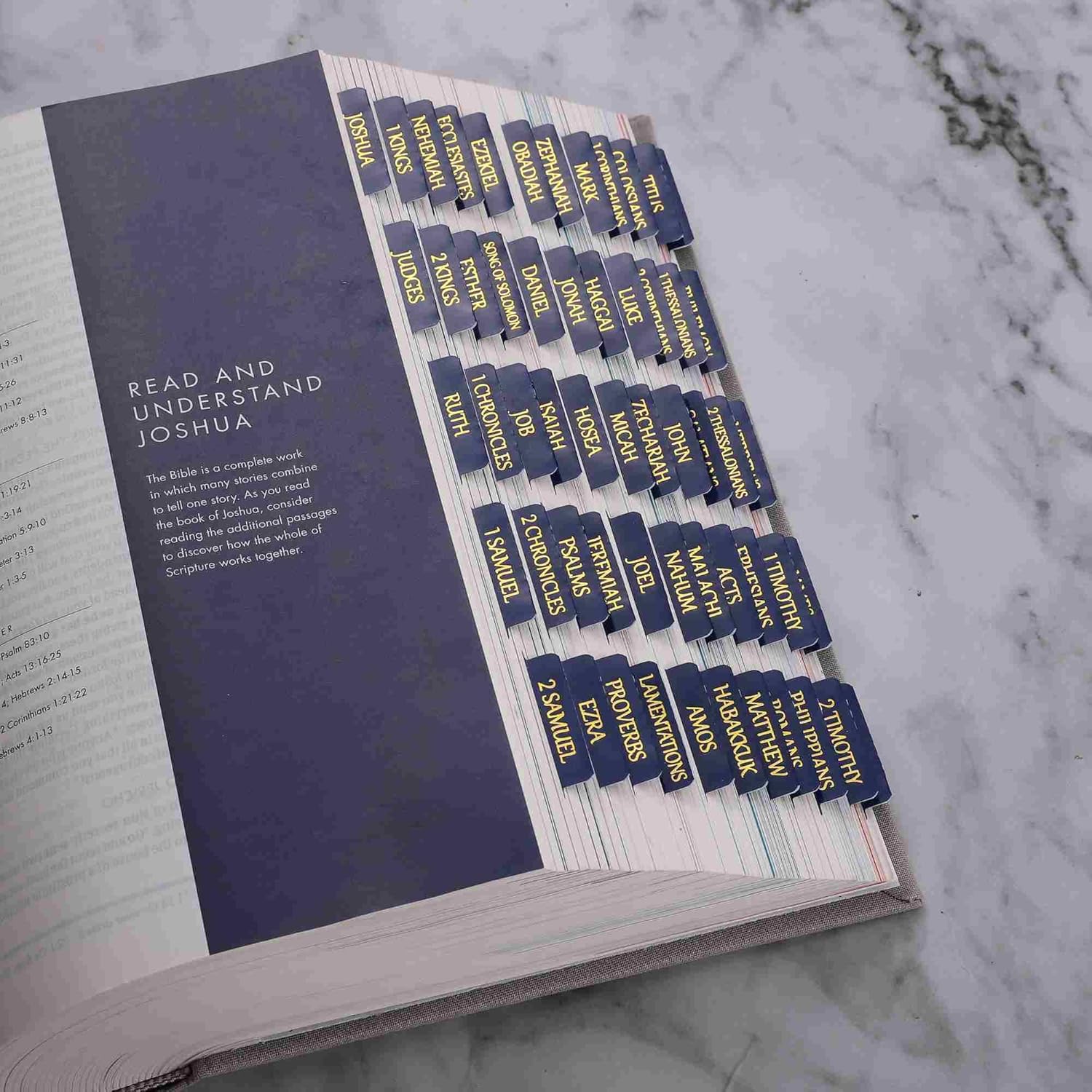 Pestañas laminadas para la Biblia, calcomanías de impresión grande de reposicionamiento, pestañas bíblicas fáciles de leer y aplicar para mujeres y