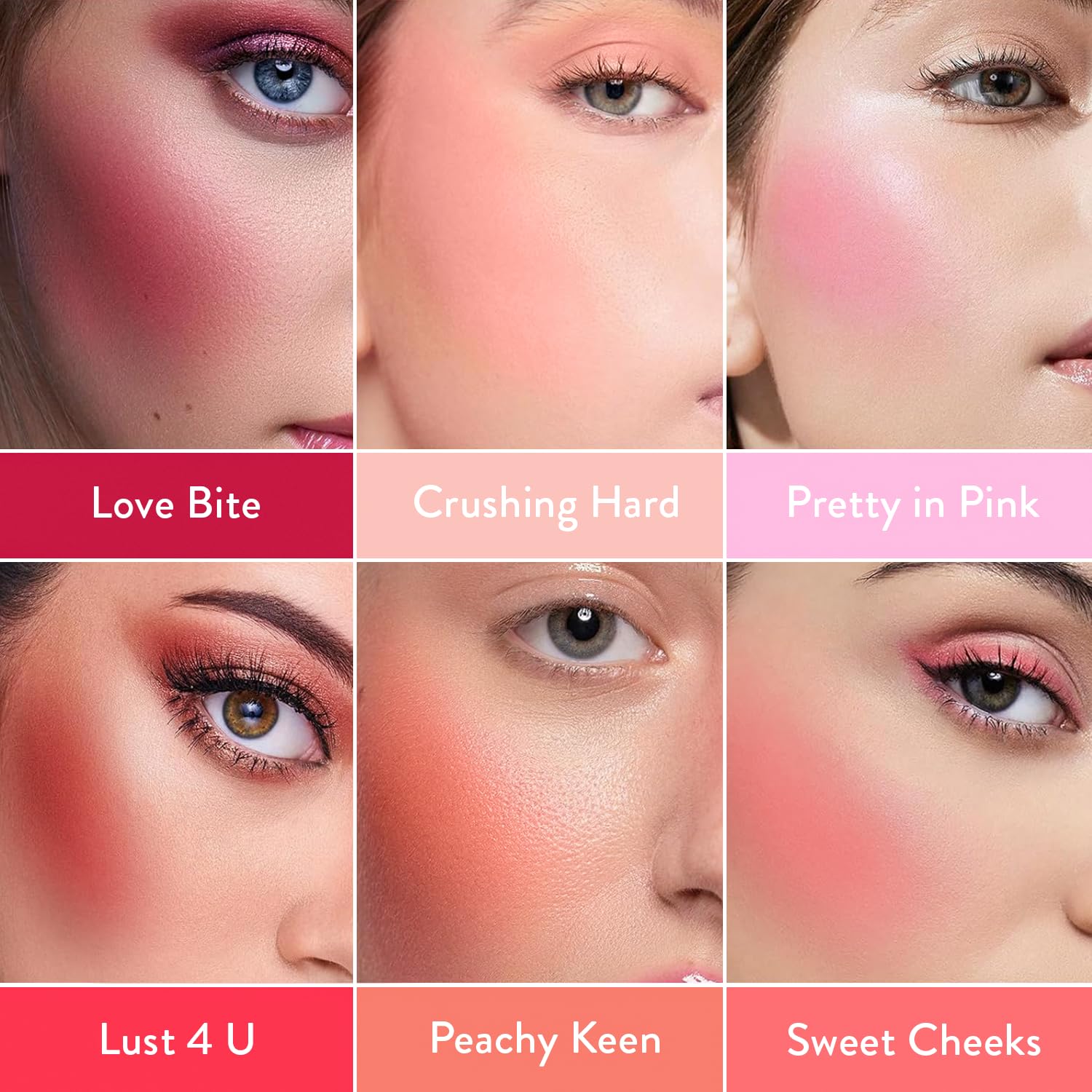 Poppi Cosmetics Rubor mate sedoso, lujoso rubor en polvo para mejillas, aspecto natural, paleta de rubor en polvo, complementa todos los tonos de