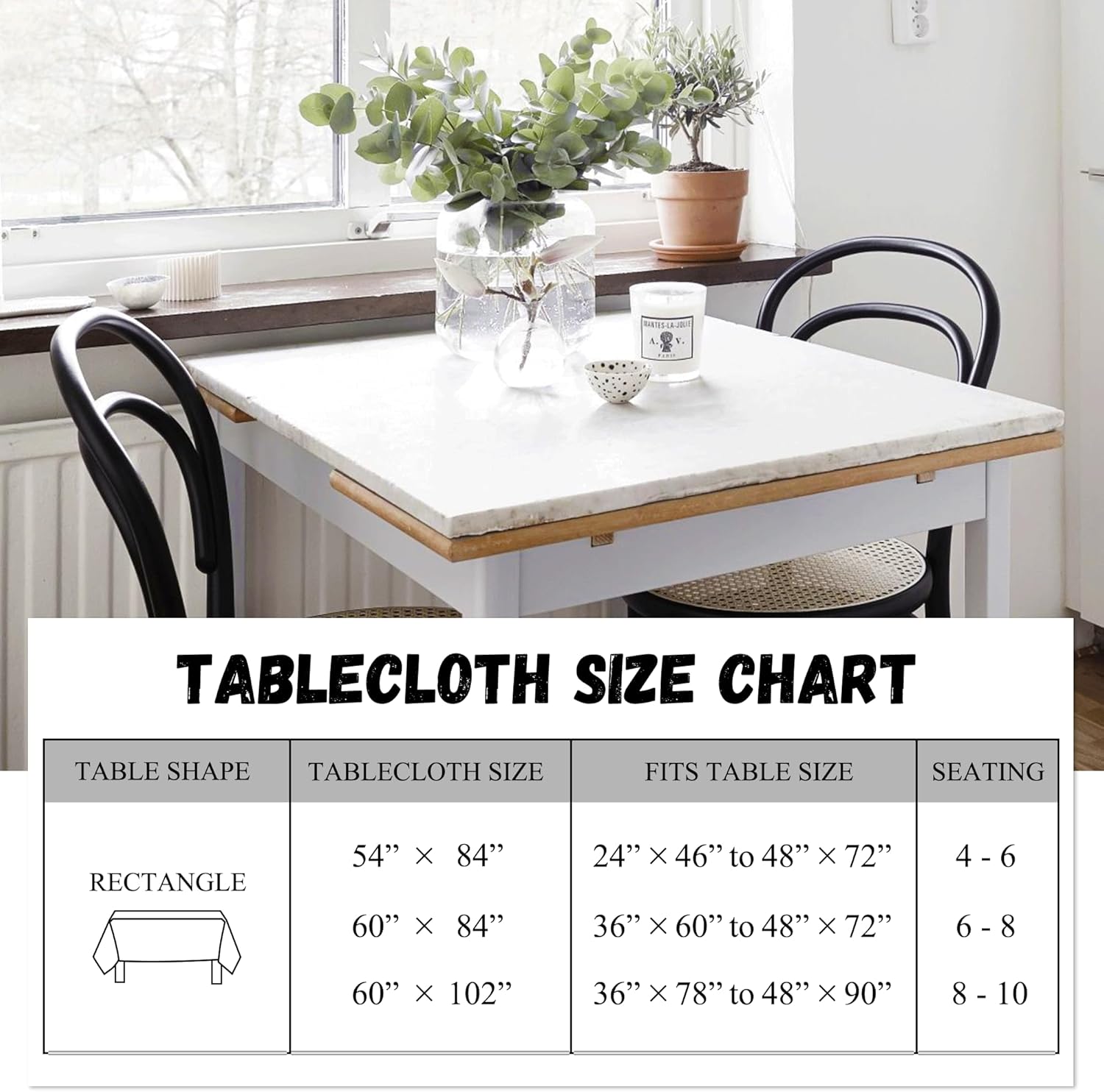 KGORGE Mantel rectangular de lino grueso con textura resistente a las arrugas, mantel suave para cocina, mesa de comedor, fiestas y campamentos,