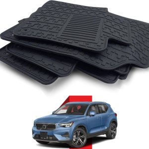 Fit Volvo XC 40 2019-2023 – Juego de alfombrillas de goma para todo tipo de clima, color negro, antideslizante, flexible Fit Volvo XC 40 2019-2023 – Juego de alfombrillas de goma para todo tipo de clima, color negro, antideslizante, flexible