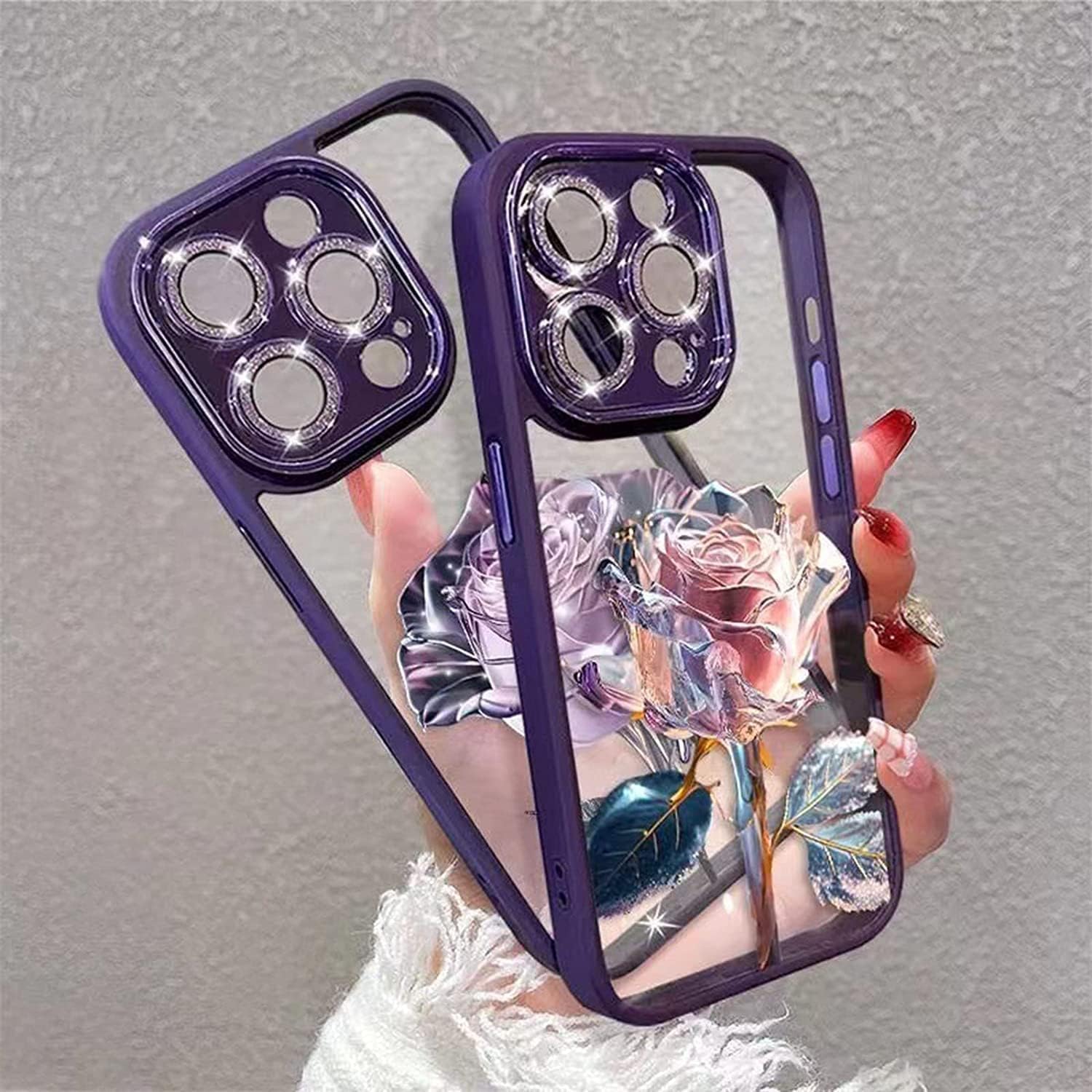 Fairy Rose – Funda para iPhone 14131211 Pro Max (morado, para iPhone 14 Pro Max)