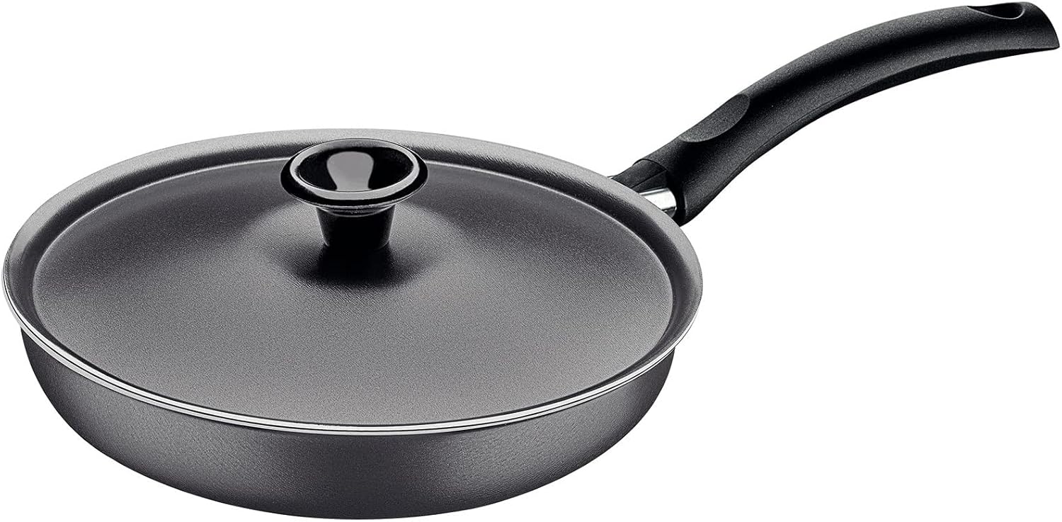 Tramontina 20188016 Frying Pan with Lid, Trim, 6.3 inches (16 cm), Aluminum, Non-Stick (Fluorine Coated), Lightweight, Non-Stick, Dishwasher Safe,