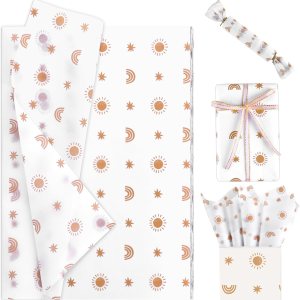 100 hojas de 20 x 14 pulgadas Sunshine Boho Rainbow papel de seda para envolver regalos, papel de regalo bohemio, papel de seda pastel impreso a 100 hojas de 20 x 14 pulgadas Sunshine Boho Rainbow papel de seda para envolver regalos, papel de regalo bohemio, papel de seda pastel impreso a