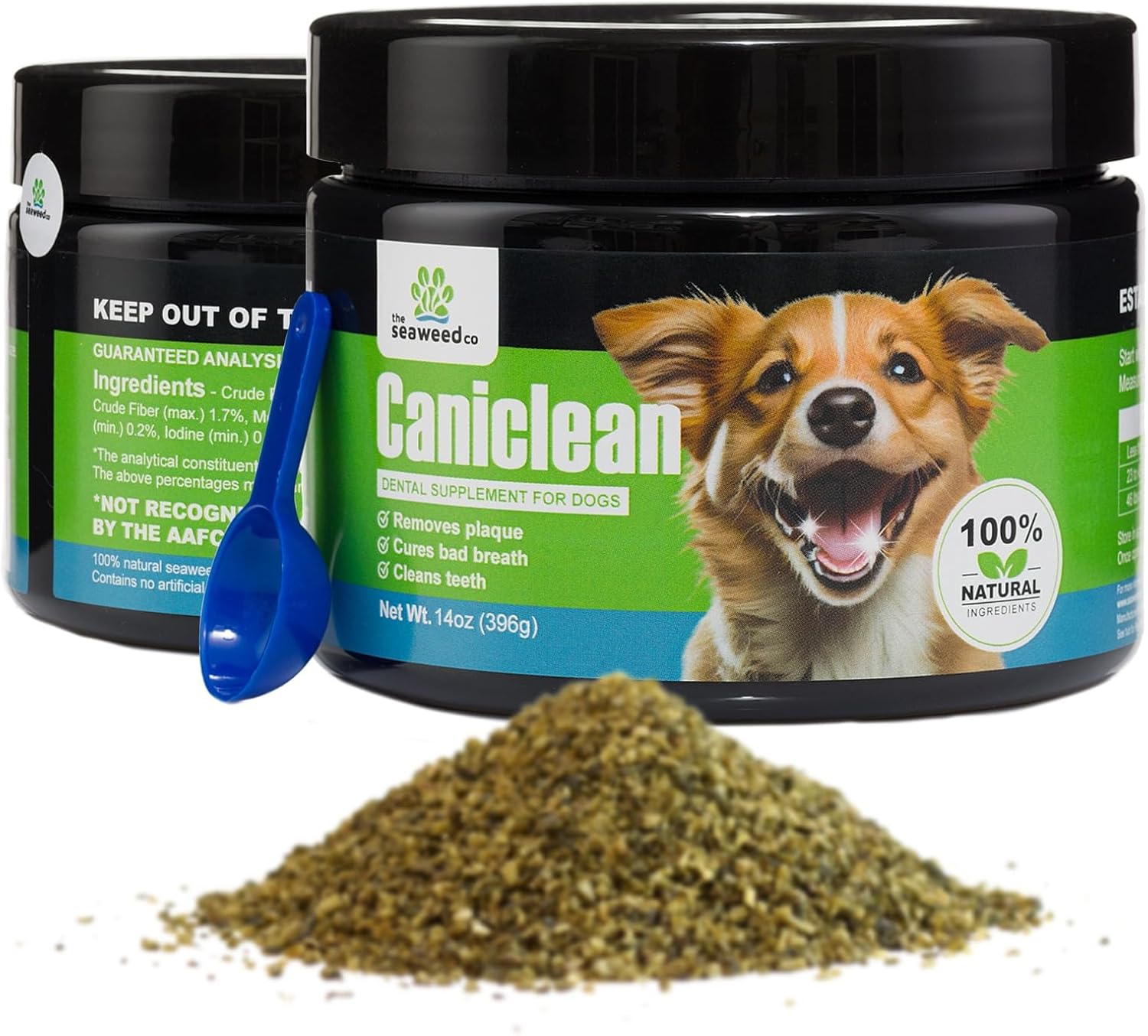 Algas Caniclean para dientes de perros, herramienta de eliminación de sarro de perro, removedor de placa y ambientador de aliento, elimina la placa