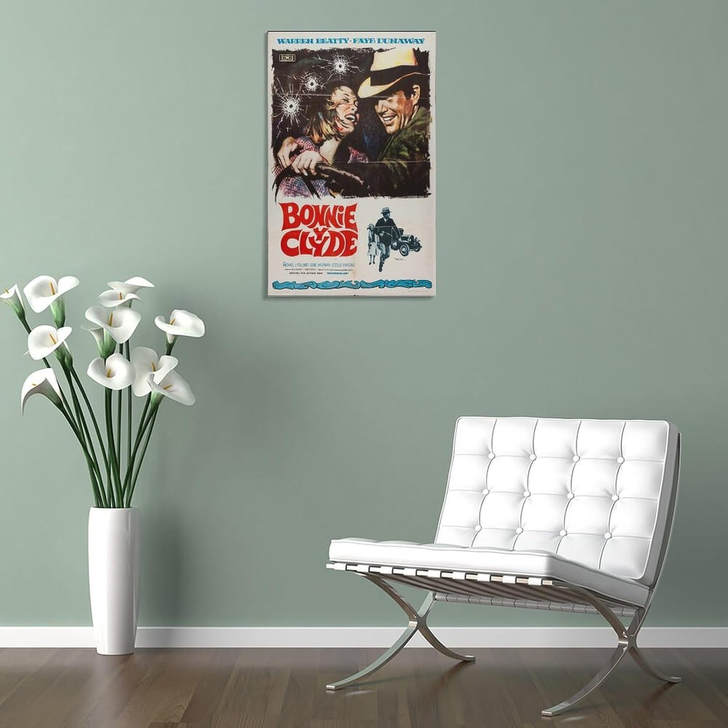 Póster de película Bonnie y Clyde de 1967, impresiones de portada de película, pósteres vintage, pinturas artísticas de pared, lienzo, decoración de