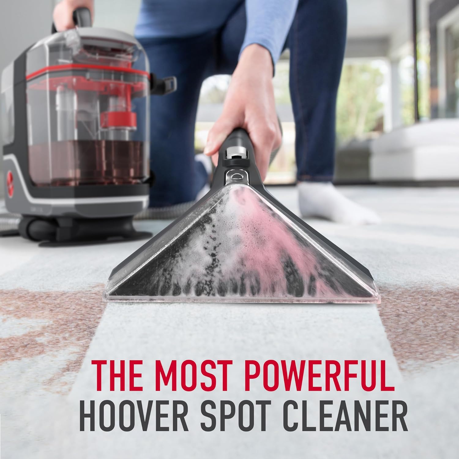 Hoover CleanSlate XL FH15000V, máquina limpiadora de alfombras y tapicería, con herramientas especializadas, removedor permanente de manchas, coche