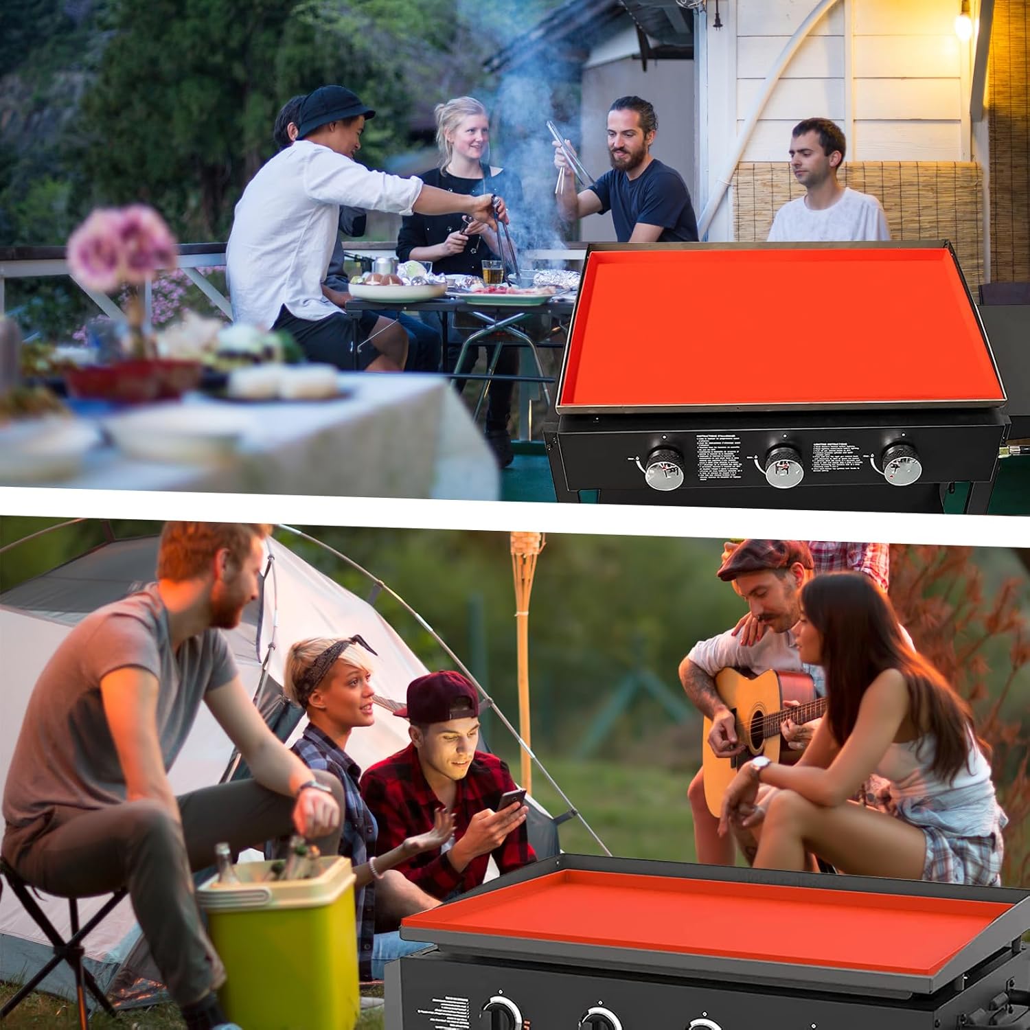 Funda de parrilla de 22 pulgadas, alfombrilla para parrilla Blackstone, funda protectora de silicona de 22 pulgadas, resistente al agua para