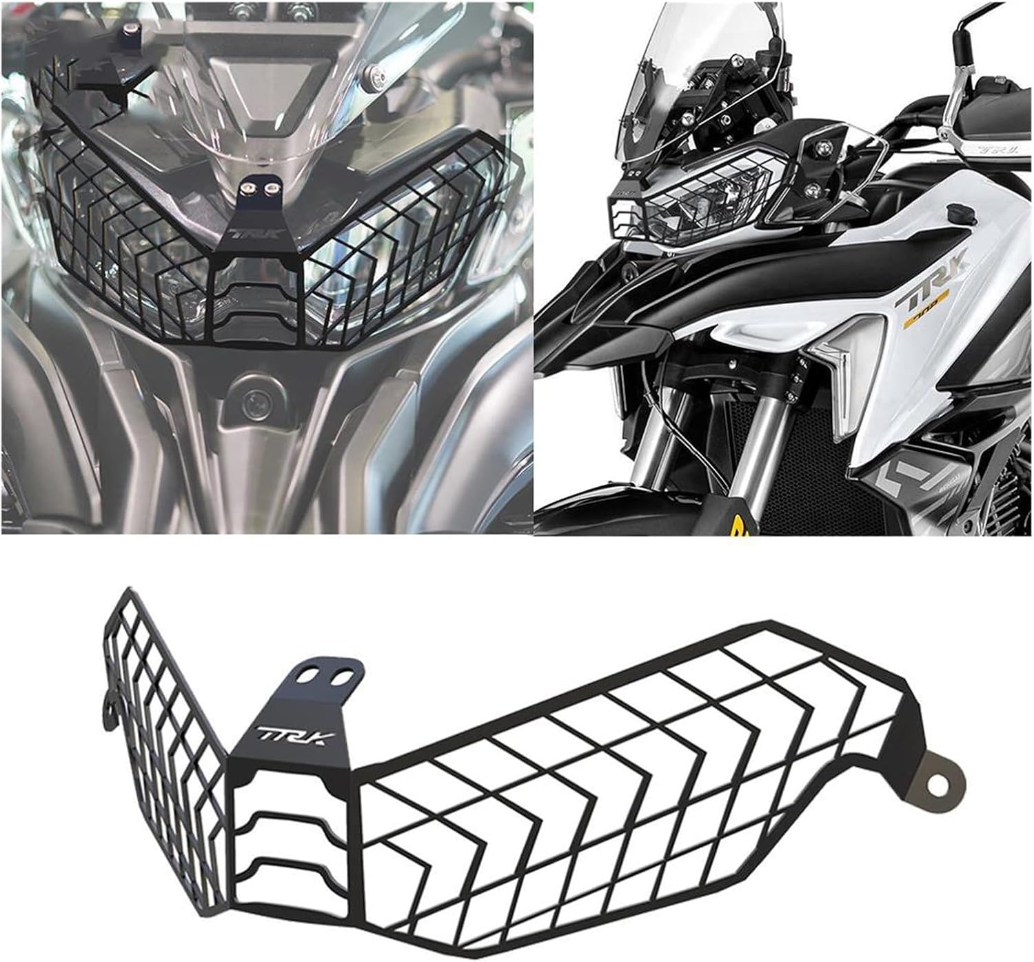 Para Benel-&li TRK 702 TRK702 TRK702X 2022 2023 Protector de luces delanteras de motocicleta TRK 702X Protector de faros delanteros Parrilla de malla