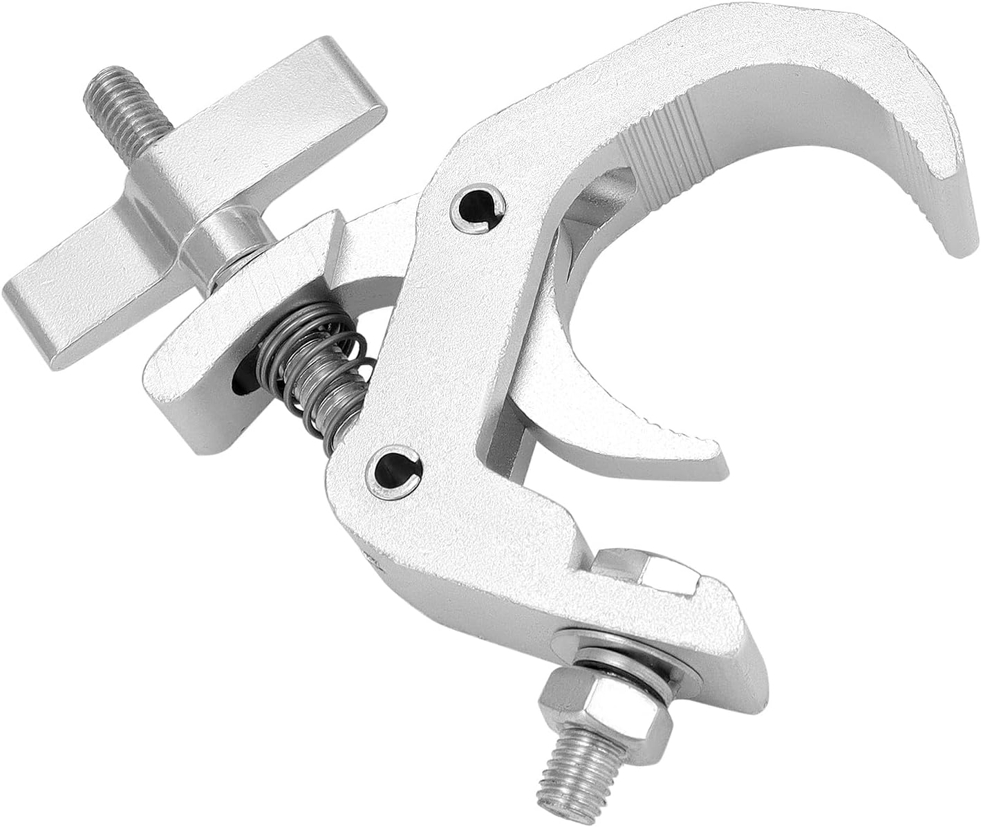 QWORK Abrazadera de luces de escenario con abrazadera de truss, paquete de 4 abrazaderas profesionales resistentes de 330 libras para accesorios de