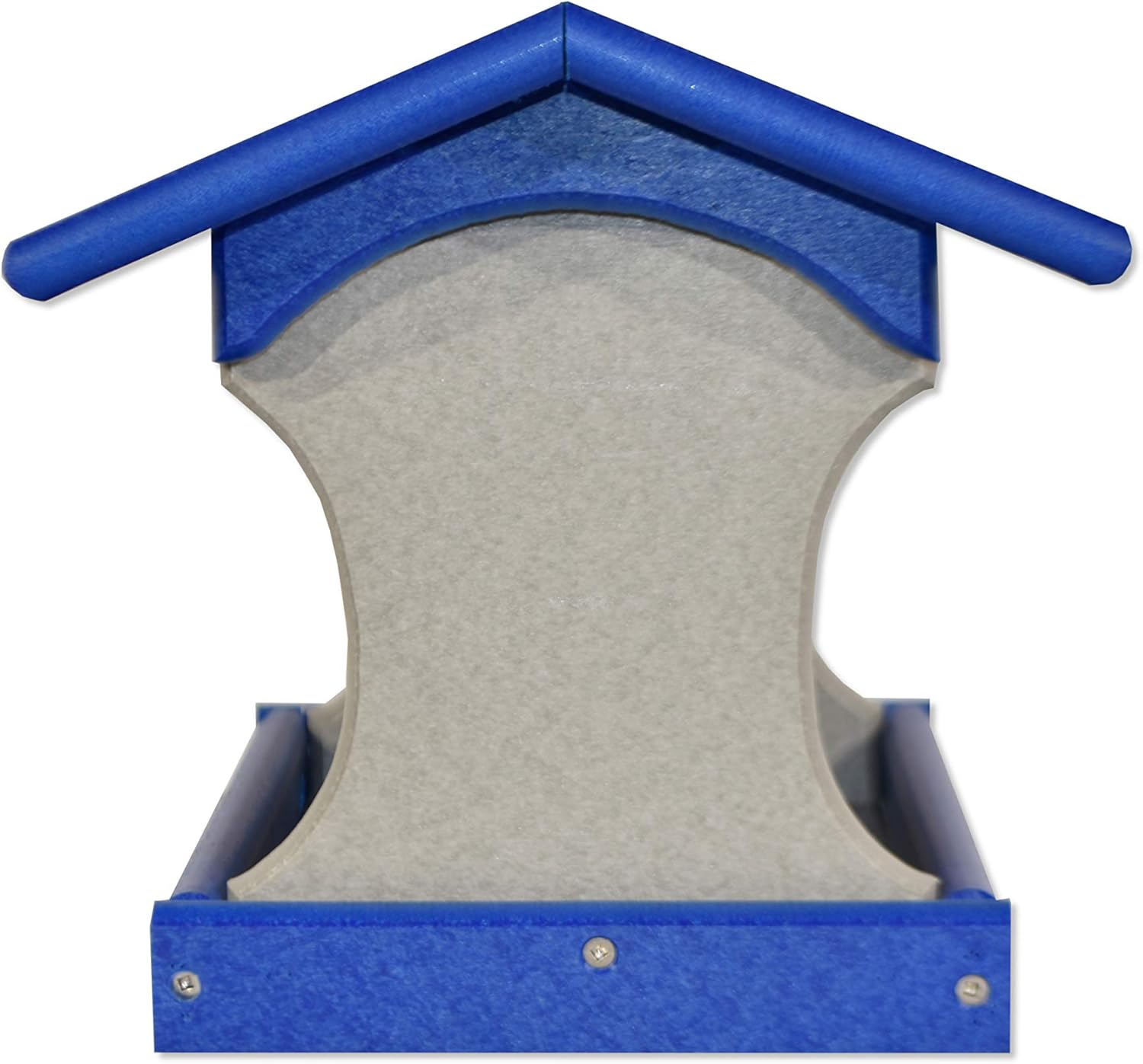 Comedero pequeño colgante de polietileno para pájaros (azul y gris claro)