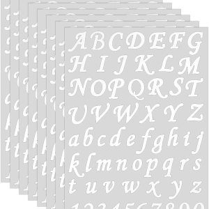 8 hojas de calcomanías de vinilo, letras autoadhesivas del alfabeto, calcomanías para buzones, letras de números, para manualidades, letreros, 8 hojas de calcomanías de vinilo, letras autoadhesivas del alfabeto, calcomanías para buzones, letras de números, para manualidades, letreros,