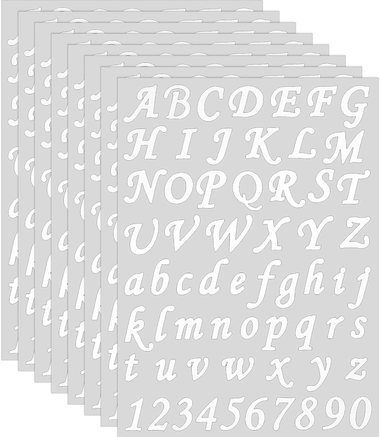 8 hojas de calcomanías de vinilo, letras autoadhesivas del alfabeto, calcomanías para buzones, letras de números, para manualidades, letreros,