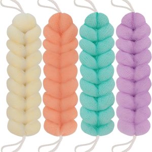 Esponja de ducha de lufa de baño de malla suave con esponja de baño larga para hombres y mujeres, exfoliante de ducha Esponja de ducha de lufa de baño de malla suave con esponja de baño larga para hombres y mujeres, exfoliante de ducha