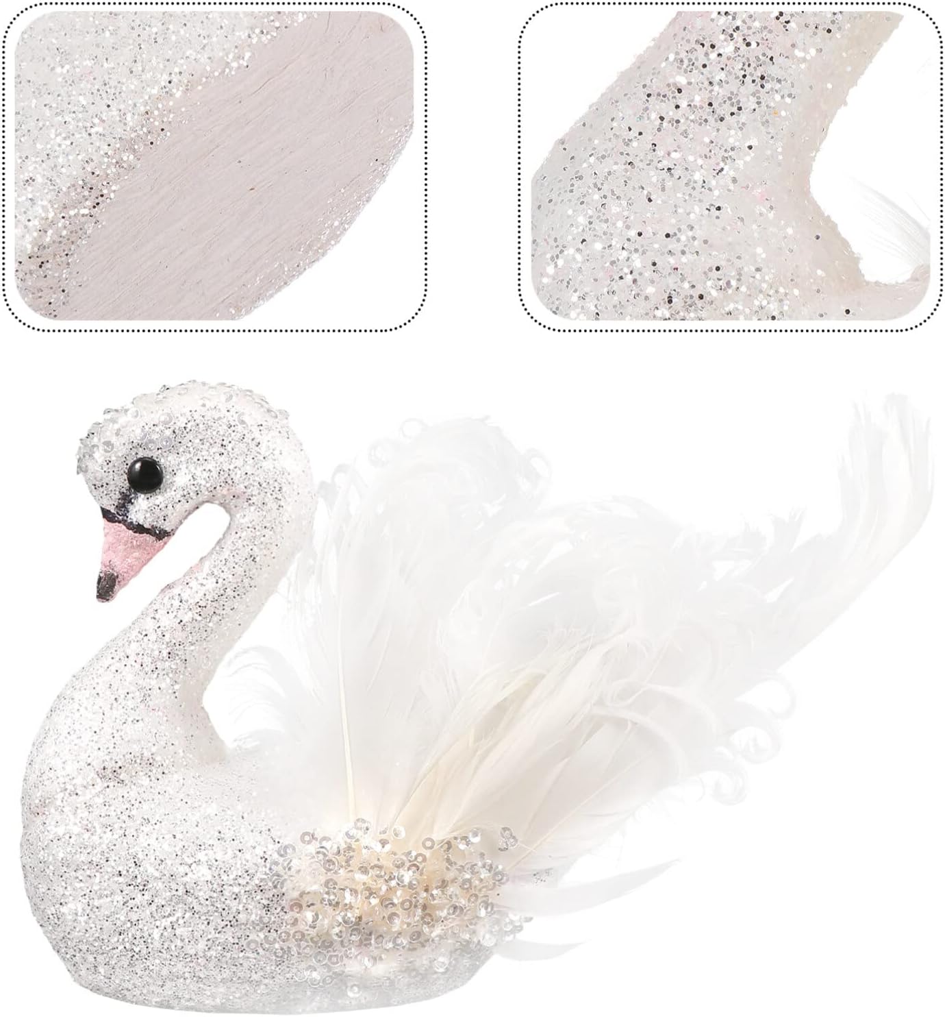 Centro de mesa de cisne, estatuas de cisne de espuma estante para decoración del hogar, accesorios de escritorio, adorno de cisne, figura