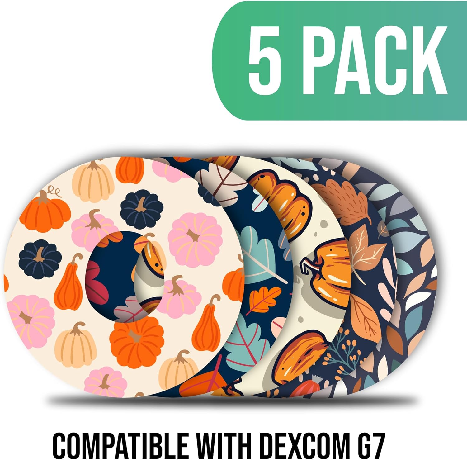 Dexcom – Parches adhesivos G7 (paquete de 5), cinta de sensor CGM impermeable y resistente al sudor, tiempo de uso de más de 14 días, cinta adhesiva