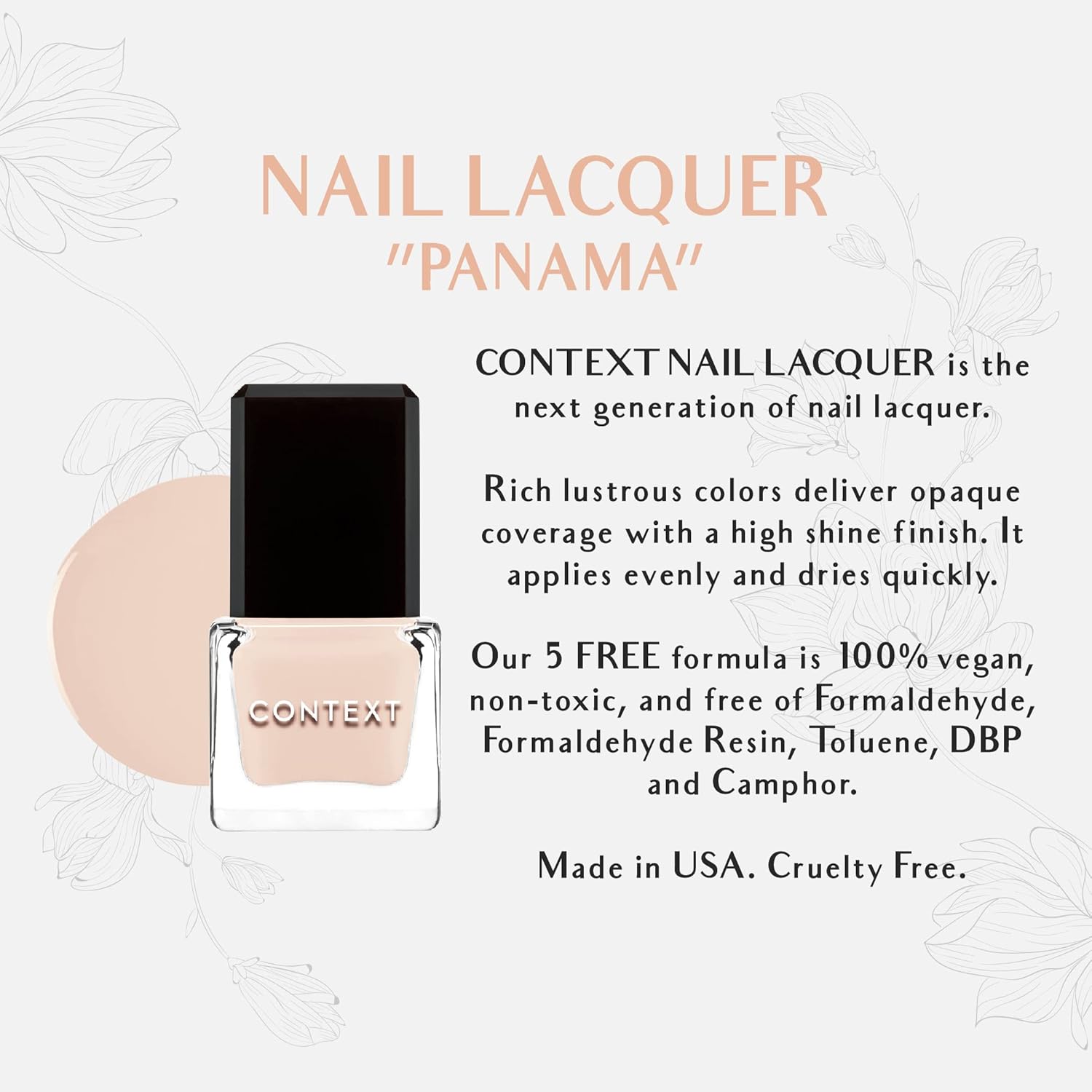 CONTEXT SKIN Esmalte de uñas no tóxico, arte de uñas y esmalte de uñas, esmalte de uñas para mujeres, adolescentes y niños (0.30 onzas) (Panamá)