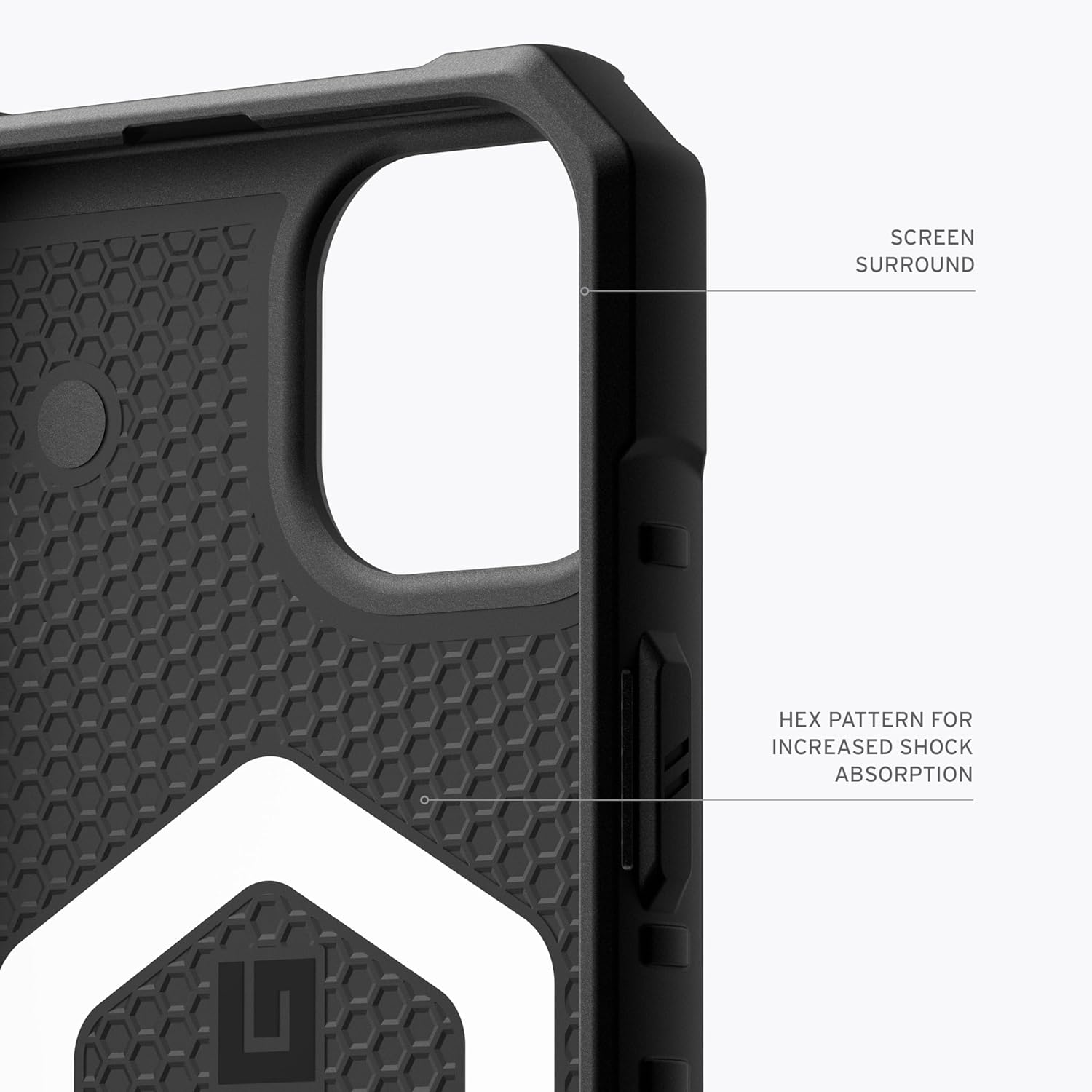 URBAN ARMOR GEAR UAG – Funda compatible con iPhone 15 de 6.1 pulgadas, Pathfinder color negro, imán integrado compatible con carga MagSafe, funda