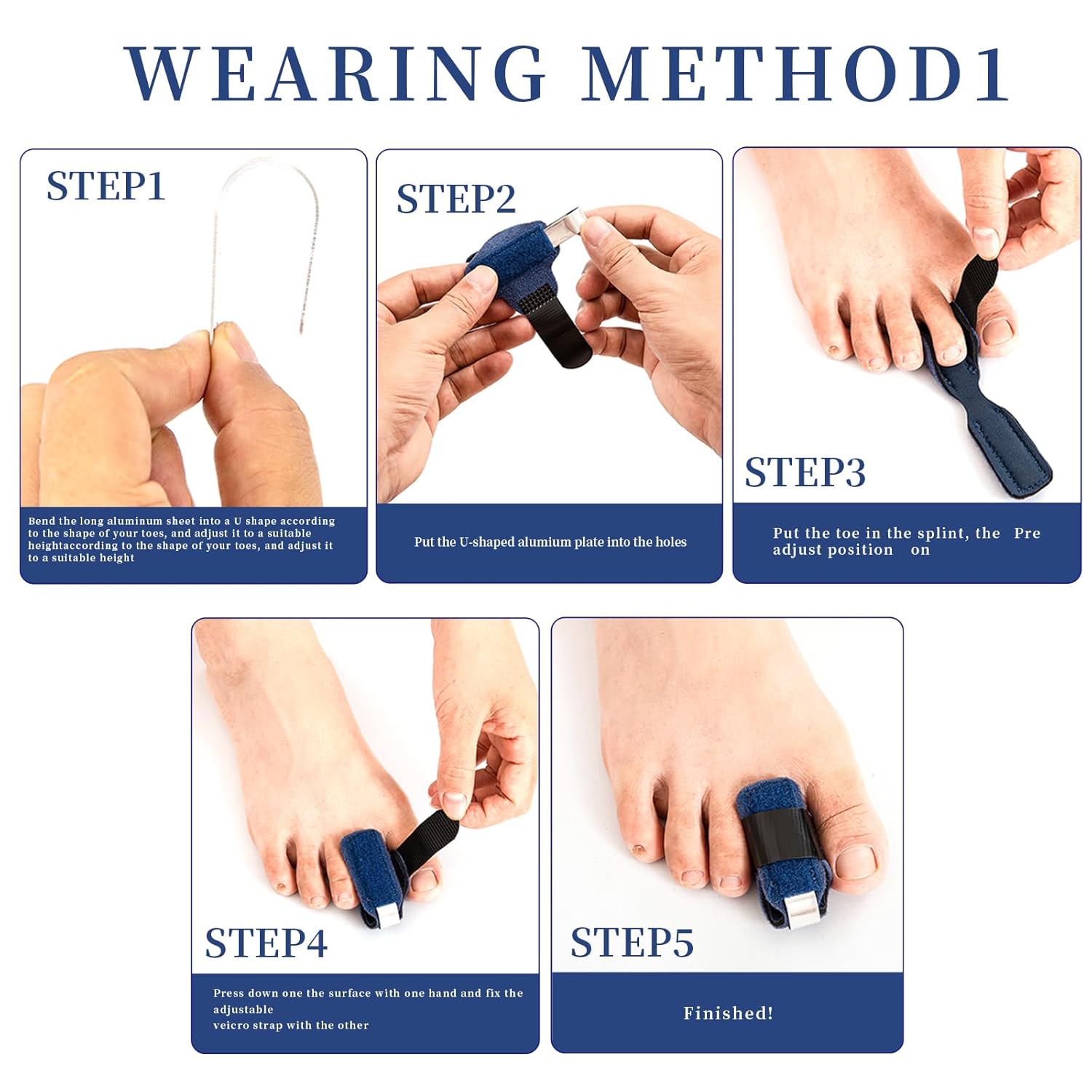 4 piezas de mejor corrector de juanetes, férulas de dedos para enderezar, corrector de juanete valgo, enderezador de dedos, corrector de pies,