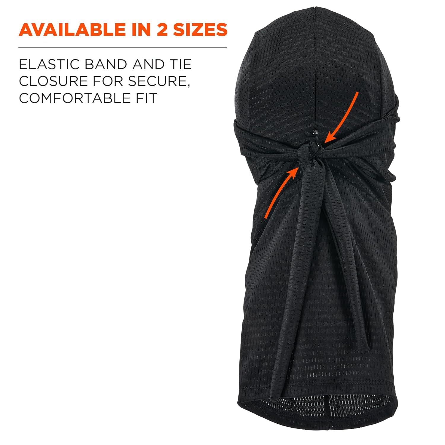 Ergodyne Skullerz 8941 – Tubo de malla para rastas y tapa de tope, color negro, L-XL